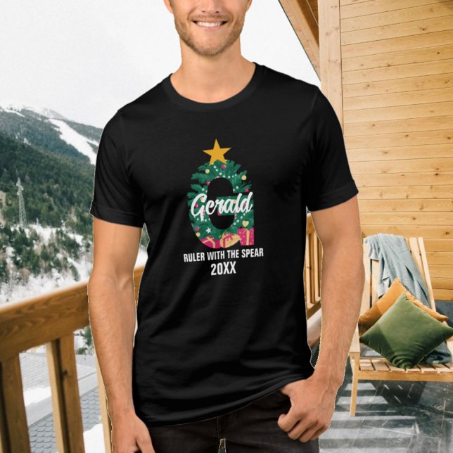 Camiseta Triblenda Navidades de familia monogramados G Nombre inicial (Subido por el creador)