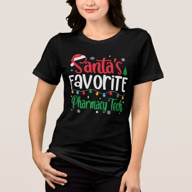 Camiseta Triblenda Navidades de farmacia Santa Favorita (Anverso)