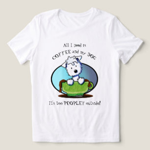 Camiseta Triblenda Navidades de KiniArt Westie Coffee Lover