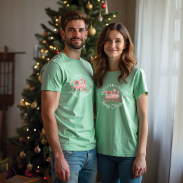 Camiseta Triblenda Navidades de la familia North Pole Express Pink Tr