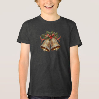 Camiseta Triblenda Navidades de oro campanan camiseta de niños