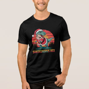 Camiseta Triblenda Navidades de Santa T-Rex Camiseta Fiesta de Dinosa
