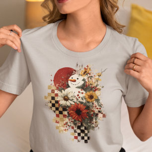 Camiseta Triblenda Navidades de Snowman revisan retro de la Junta