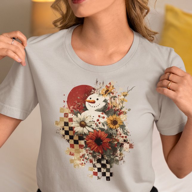 Camiseta Triblenda Navidades de Snowman revisan retro de la Junta (Subido por el creador)