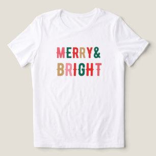 Camiseta Triblenda Navidades de tipografía negrita verde rojo y marró