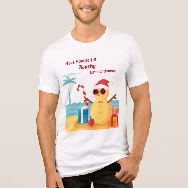 Camiseta Triblenda Navidades de vacaciones divertidos de Santa Claus  (Anverso)