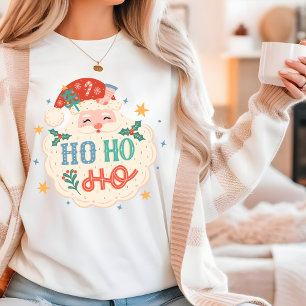 Camiseta Triblenda Navidades del Retro Ho Ho Santa Festividad