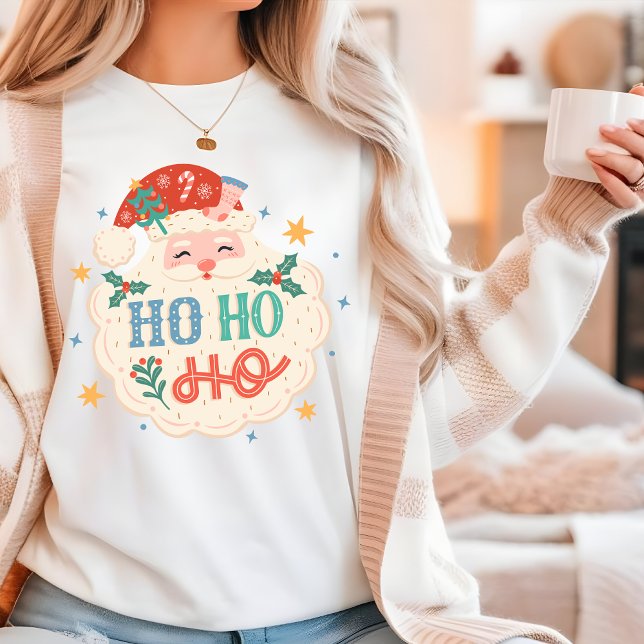 Camiseta Triblenda Navidades del Retro Ho Ho Santa Festividad (Subido por el creador)