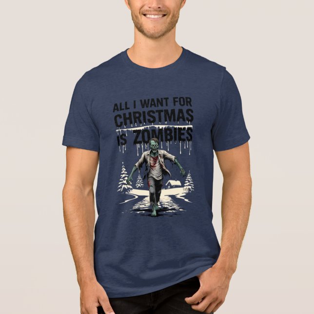 Camiseta Triblenda Navidades divertidos Zombies para Navidades (Anverso)