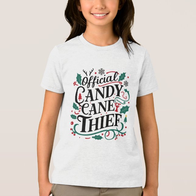 Camiseta Triblenda Navidades familiares Tees | Oficial Candy Cane Thi (Anverso)