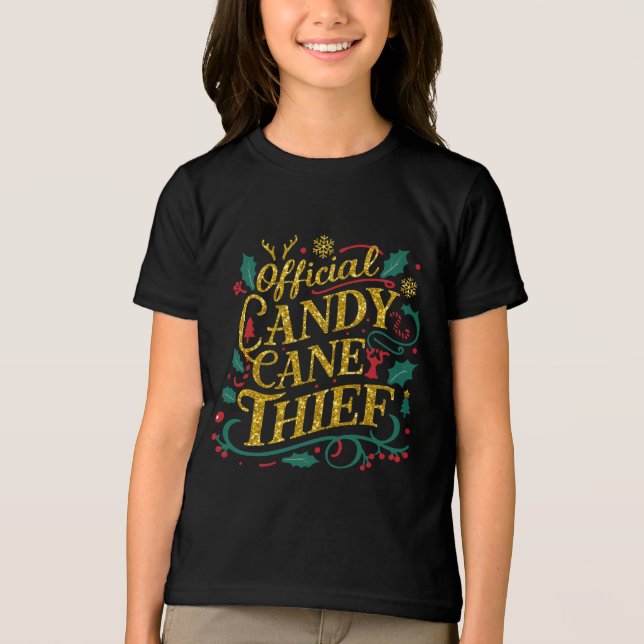 Camiseta Triblenda Navidades familiares Tees | Oficial Candy Cane Thi (Anverso)