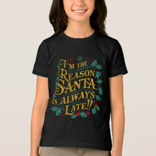 Camiseta Triblenda Navidades familiares Tees   Razón por la que Santa