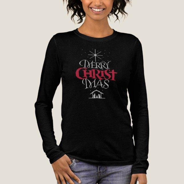 Camiseta Triblenda Navidades feos sudan la nacionalidad cristiana Jes (Anverso)