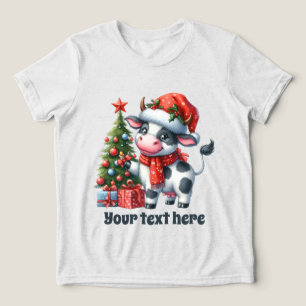 Camiseta Triblenda navidades festivos vacas unisex agregar texto