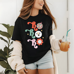 Camiseta Triblenda Navidades Ho Ho Ho Groovy Disco Retro
