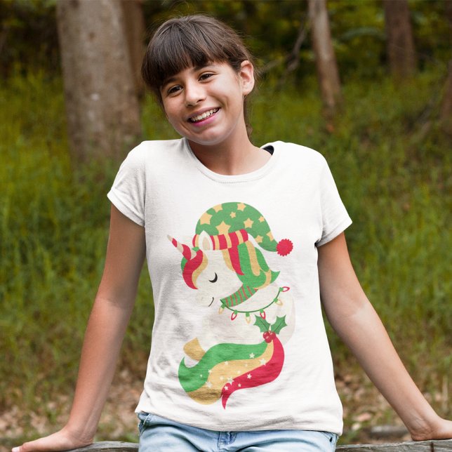 Camiseta Triblenda Navidades mágicos Unicorn Cute Girly (Subido por el creador)
