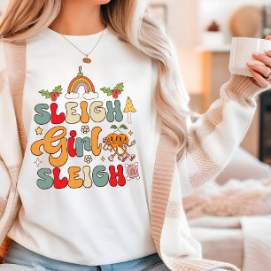Camiseta Triblenda Navidades modernos Sleigh Chica Sleigh Groovy