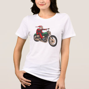 Camiseta Triblenda Navidades Motorcycle Rider Graphic Santa