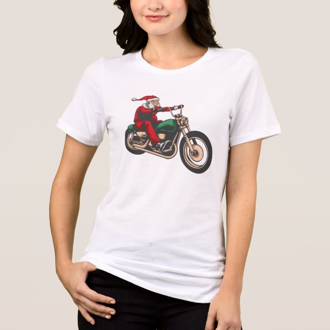 Camiseta Triblenda Navidades Motorcycle Rider Graphic Santa (Anverso)