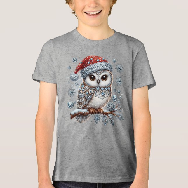 Camiseta Triblenda Navidades Owl Boys T-Shirt (Anverso)