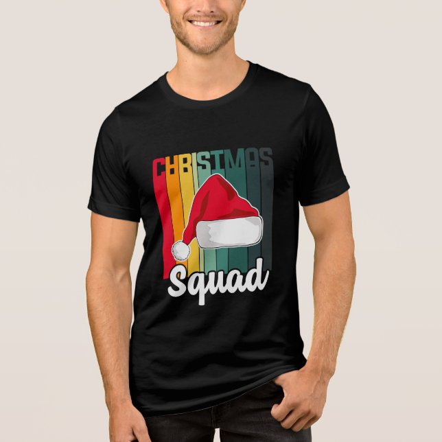 Camiseta Triblenda Navidades Retro Squad Santa Hat Festividad (Anverso)