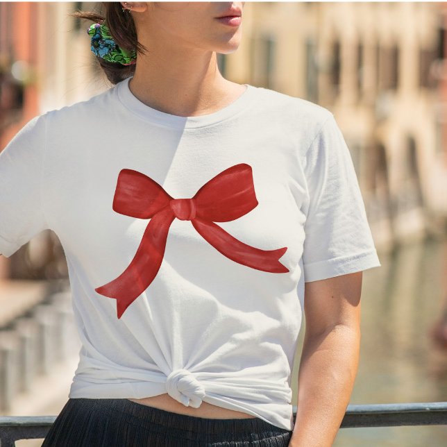 Camiseta Triblenda Navidades rojos de Coquette Bow Elegant Minimalist (Subido por el creador)