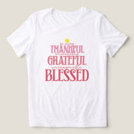 Camiseta Triblenda Navidades rosados agradecidos y bendecidos