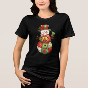 Camiseta Triblenda Navidades Snowman de Patchwork