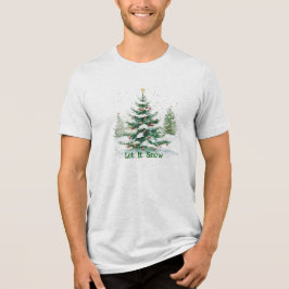 Camiseta Triblenda Navidades Tema Árbol de Navidad Dejar Que Nieva