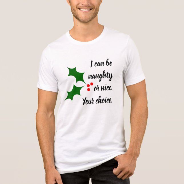 Camiseta Triblenda Navidades traviesos o amables (Anverso)