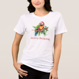 Camiseta Triblenda Navidades Tropicales Tema Gracias Texto Retro