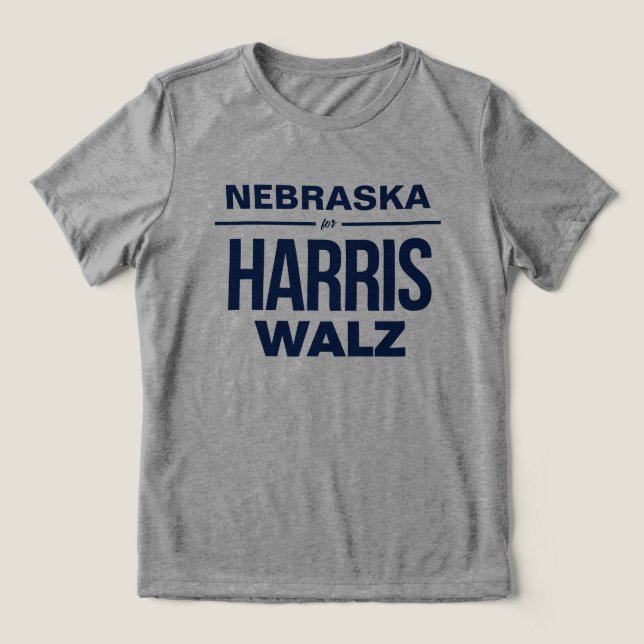 Camiseta Triblenda Nebraska Harris Walz (Diseño delantero )