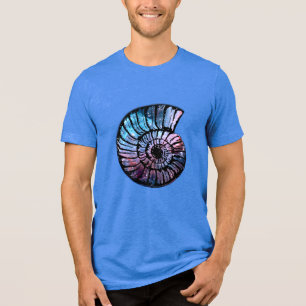 Camiseta Triblenda Nebulosa con estrellas en el caparazón de Nautilus