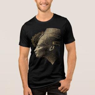 Camiseta Triblenda "Nefertiti Moderna: Arte Dorado Real"