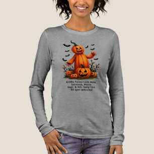 Camiseta Triblenda Negocio de granja de calabazas de Halloween en oct