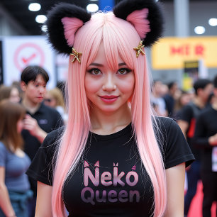 Camiseta Triblenda Neko Queen Anime Cat Lover