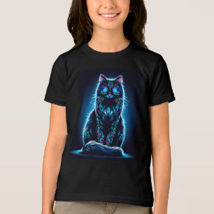 Camiseta Triblenda Neon Cat Vivid Background-97948