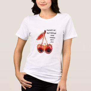 Camiseta Triblenda Neon Cherries Pucker Up, Buttercup