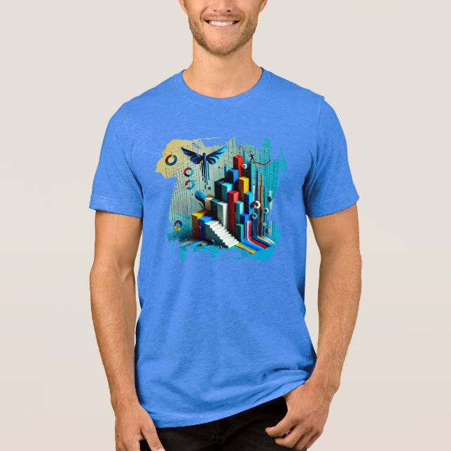 Camiseta Triblenda Neon Dreamscape - Camiseta de arte digital (Anverso)
