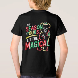 Camiseta Triblenda Neon Magical Christmas Bear Boys Fun Kids’ Winter