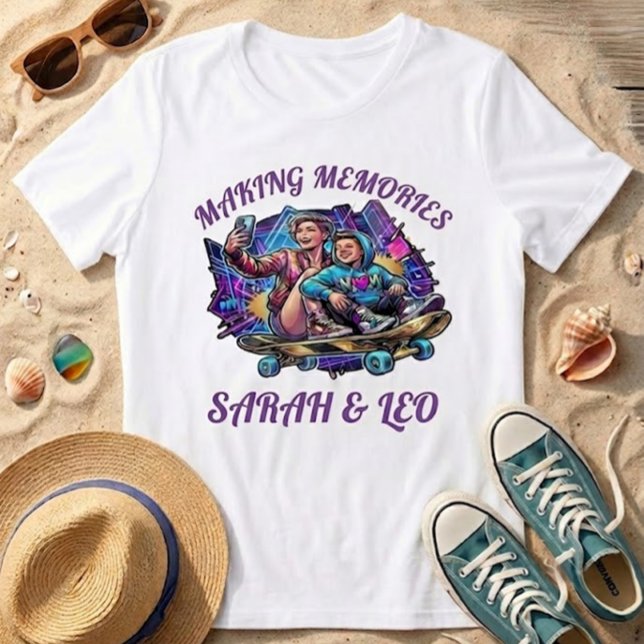 Camiseta Triblenda Neon Mom & Son Art | Making Memories Tee (Subido por el creador)