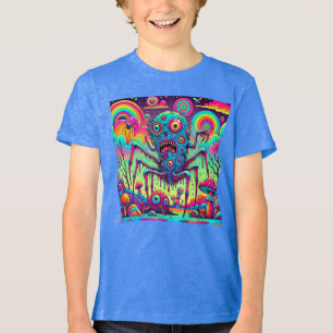 Camiseta Triblenda Neon Monster Madness Trippy Alien