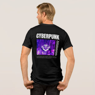Camiseta Triblenda Neon Noir Cyberpunk Emblem