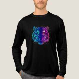 Camiseta Triblenda Neon White Tiger – Glowing Cyberpunk Wildlife Art