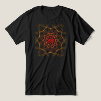 Camiseta Triblenda Nested Radial Design with Central Flower Motif