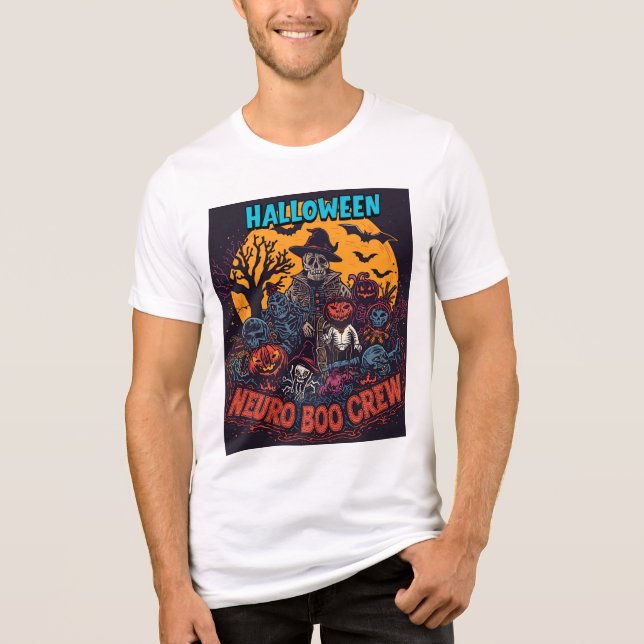 Camiseta Triblenda Neuro Boo Crew Halloween (Anverso)