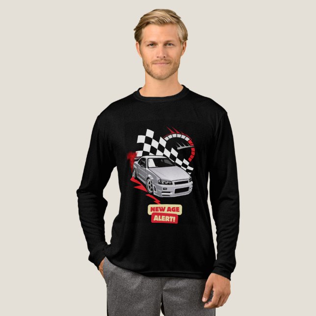 Camiseta Triblenda "New Age Alert – Racing Car Tee" (Anverso Completo)
