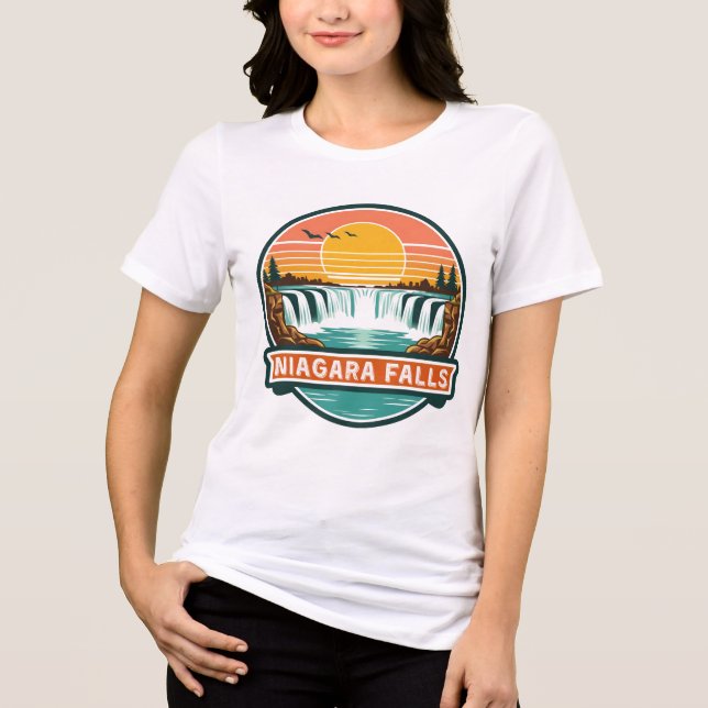 Camiseta Triblenda niagara falls canada retro design  (Anverso)