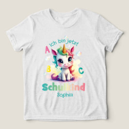 Camiseta Triblenda Niedliches Einhorn mit Seifenblasen - Schulkind |