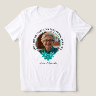 Camiseta Triblenda Nieto de marco Verde azulado floral a foto de abue